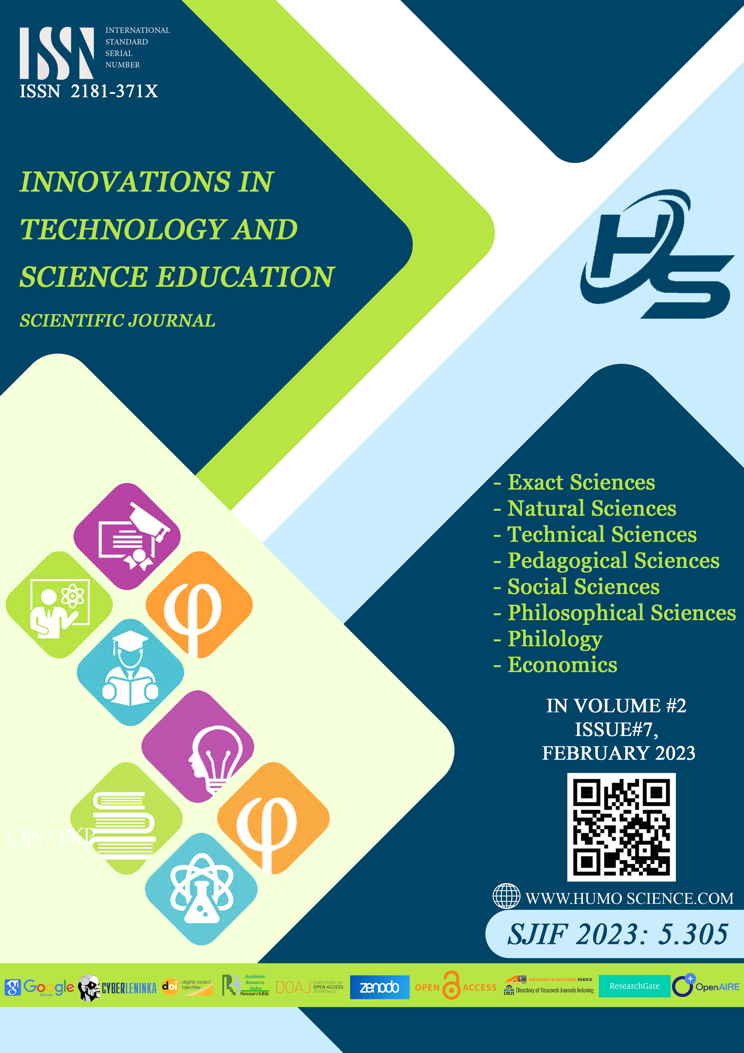					View Vol. 2 No. 7 (2023): Innovationsa in Technology and Science Education
				
