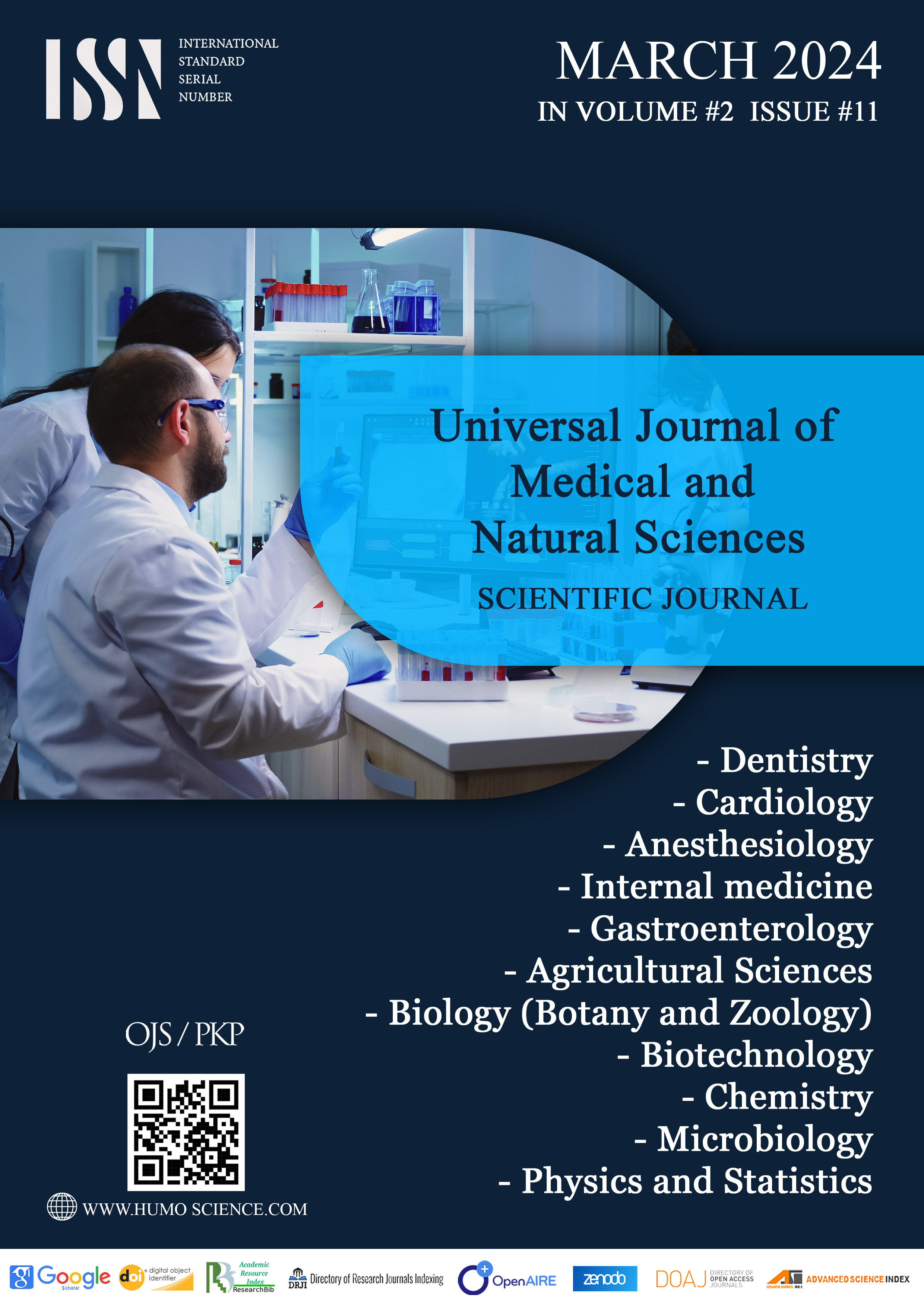 					View Vol. 2 No. 11 (2024): UNIVERSAL JOURNAL OF MEDICAL AND NATURAL SCIENCES
				