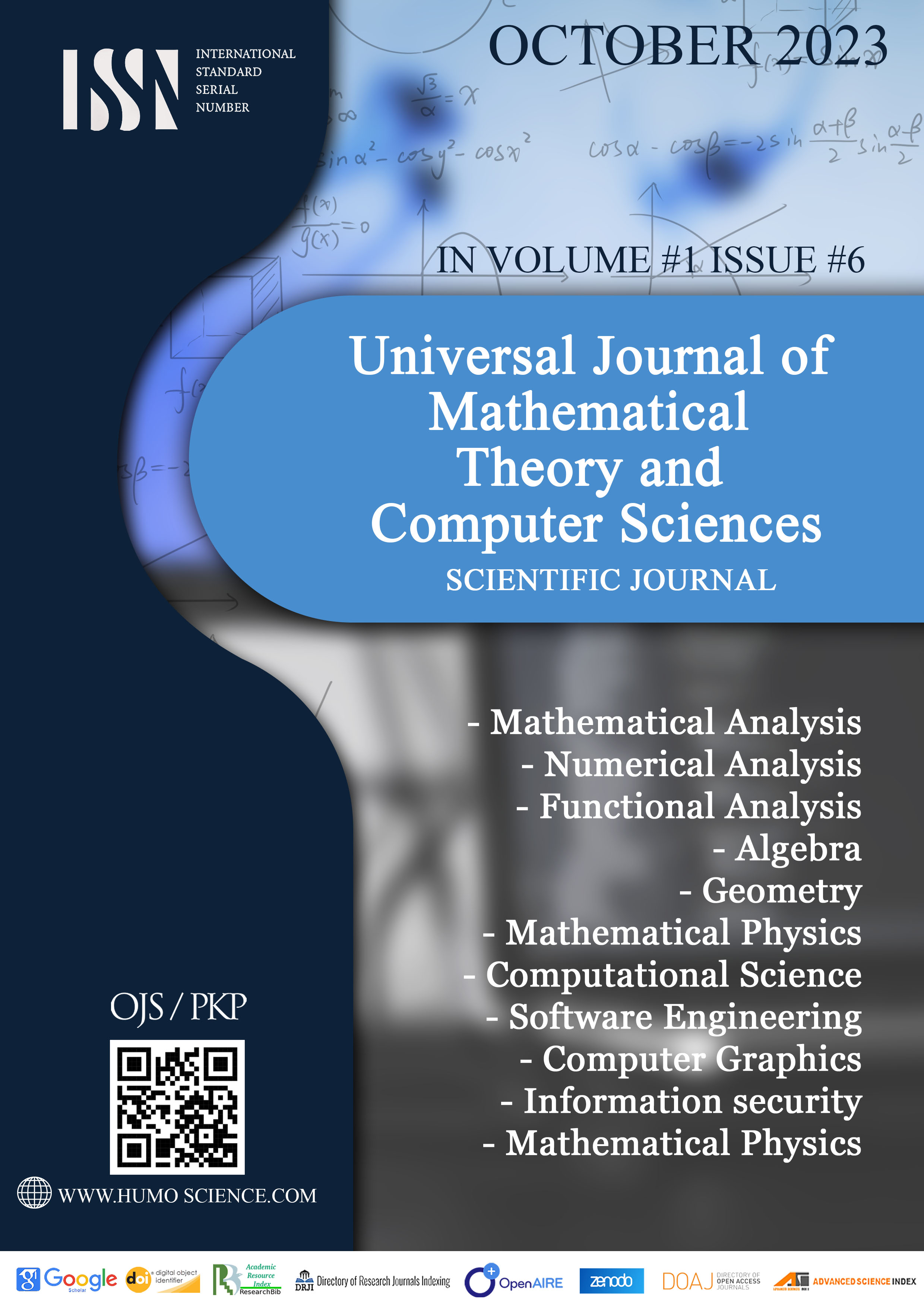 Vol. 1 No. 5 (2023): UNIVERSAL JOURNAL OF MATHEMATICAL THEORY AND ...